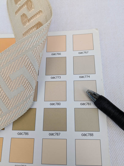 Scalamandre Trim Cascade Beige  gimps braids 100% Silk Greek key Geometric MSRP USD90/y