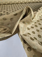 B. Berger Duralee 100% Silk Damask Polka Dot "Aspen" Beige Reversible Strie and Satin Mid-Century MSRP USD 250/Y