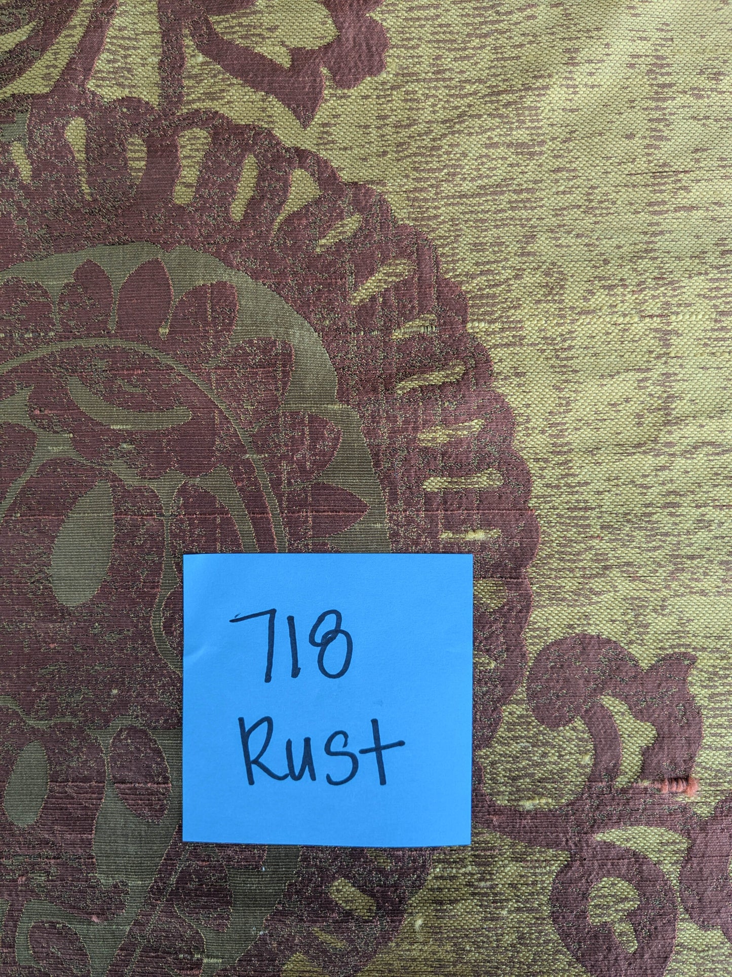 Bty Koplavitch 100% Silk Damask Giant Paisley "Rust" Deep Red Gold MSRP USD 340/y