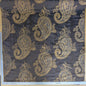 Koplavitch 100% Silk Damask Giant Paisley "nocturne" Indigo Deep Blue Gold Copper MSRP USD 340/y