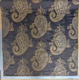 Koplavitch 100% Silk Damask Giant Paisley "nocturne" Indigo Deep Blue Gold Copper MSRP USD 340/y