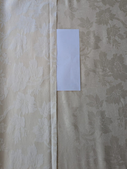 By yard Monceau Moire Linen Cotton Damask Historical Ivory Cream White MSRP 458