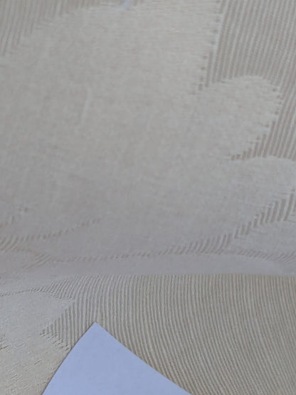 By yard Monceau Moire Linen Cotton Damask Historical Ivory Cream White MSRP 458