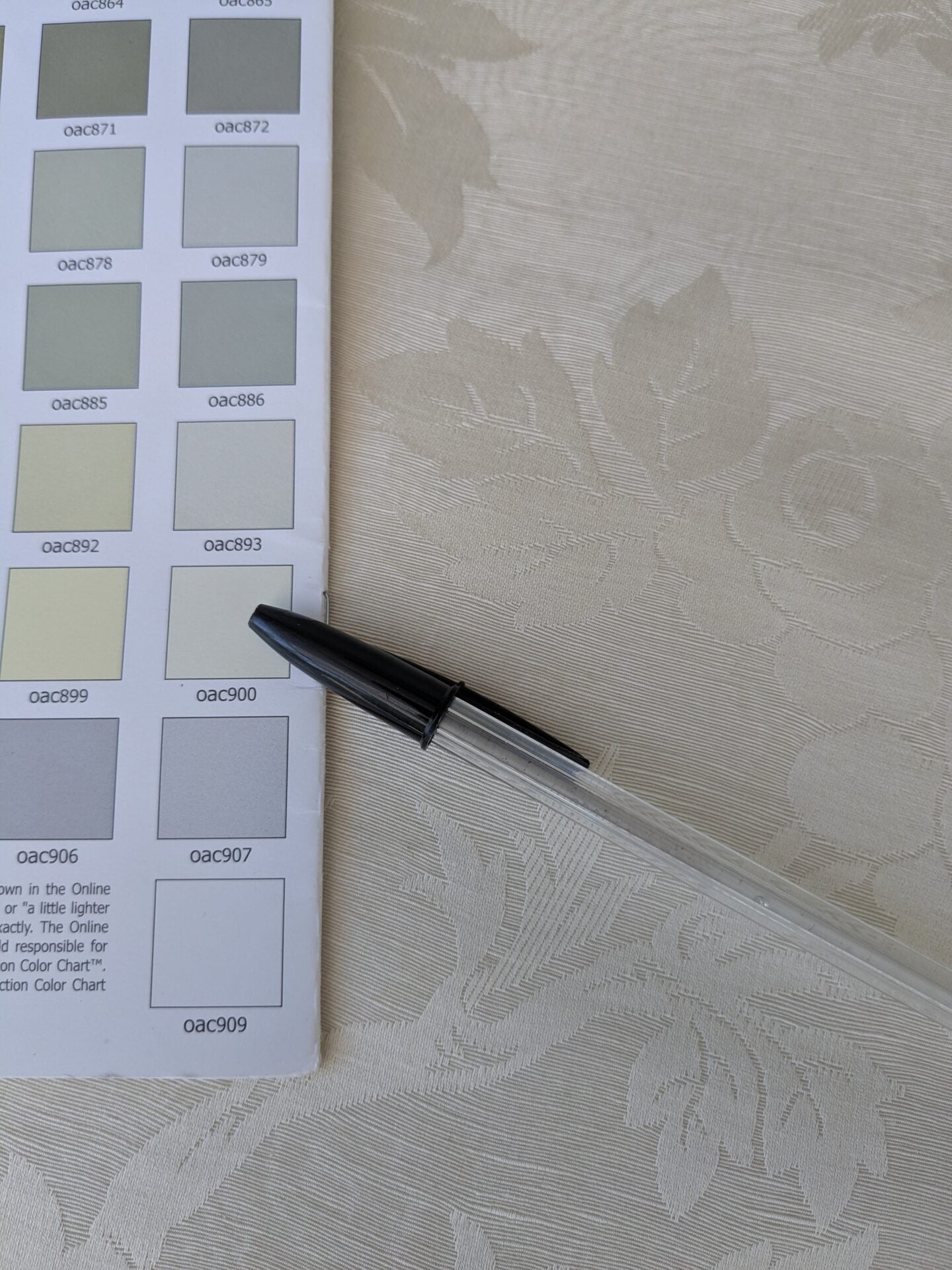 By yard Monceau Moire Linen Cotton Damask Historical Ivory Cream White MSRP 458