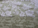 By yard Monceau Moire Linen Cotton Damask Historical Garden Green MSRP USD 458/y
