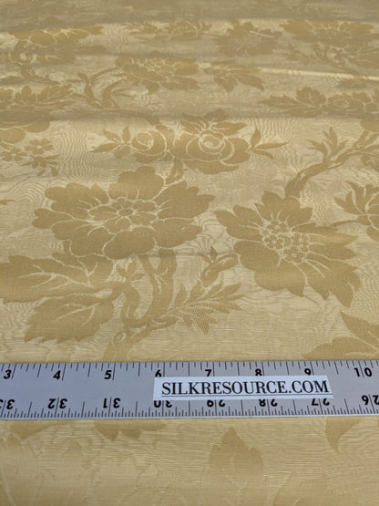 By yard Monceau Moire Linen Cotton Damask Historical Gold Yellow MSRP USD 458/y