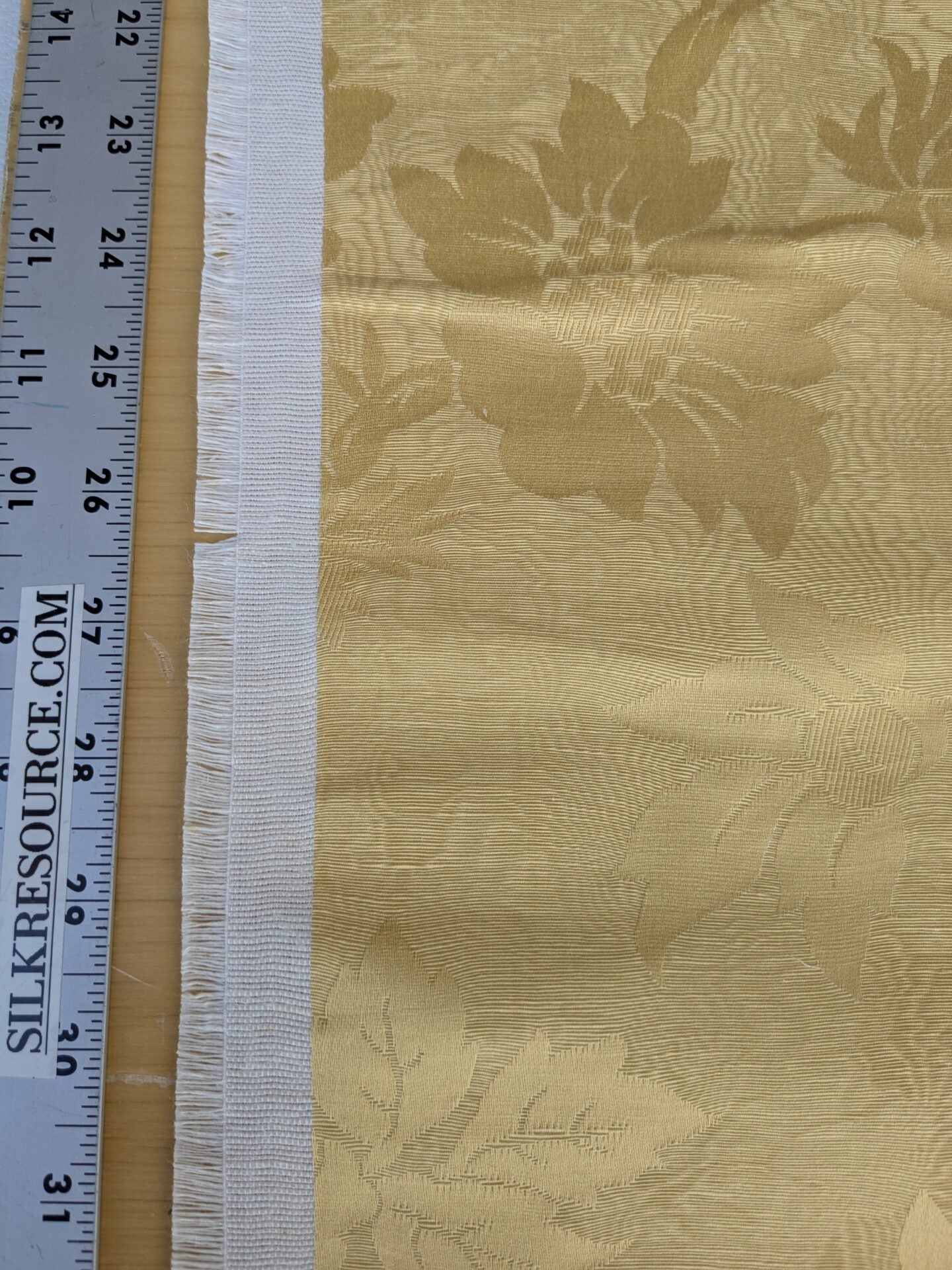 By yard Monceau Moire Linen Cotton Damask Historical Gold Yellow MSRP USD 458/y