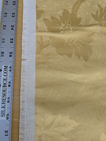 By yard Monceau Moire Linen Cotton Damask Historical Gold Yellow MSRP USD 458/y