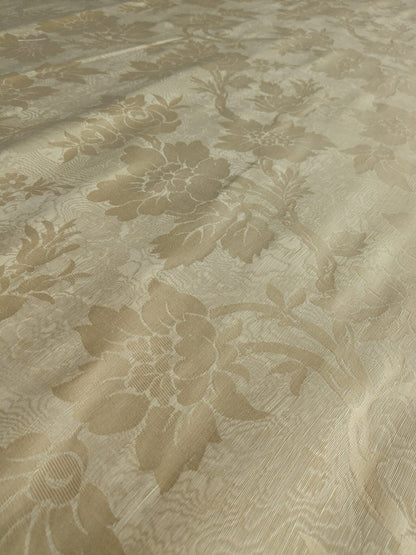By yard Monceau Moire Linen Cotton Damask Historical Gold Yellow MSRP USD 458/y