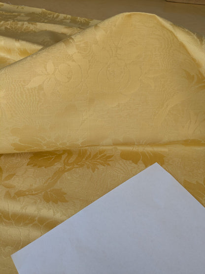 By yard Monceau Moire Linen Cotton Damask Historical Gold Yellow MSRP USD 458/y