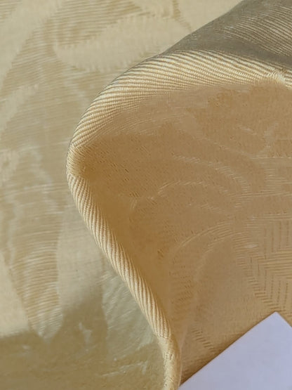 By yard Monceau Moire Linen Cotton Damask Historical Gold Yellow MSRP USD 458/y