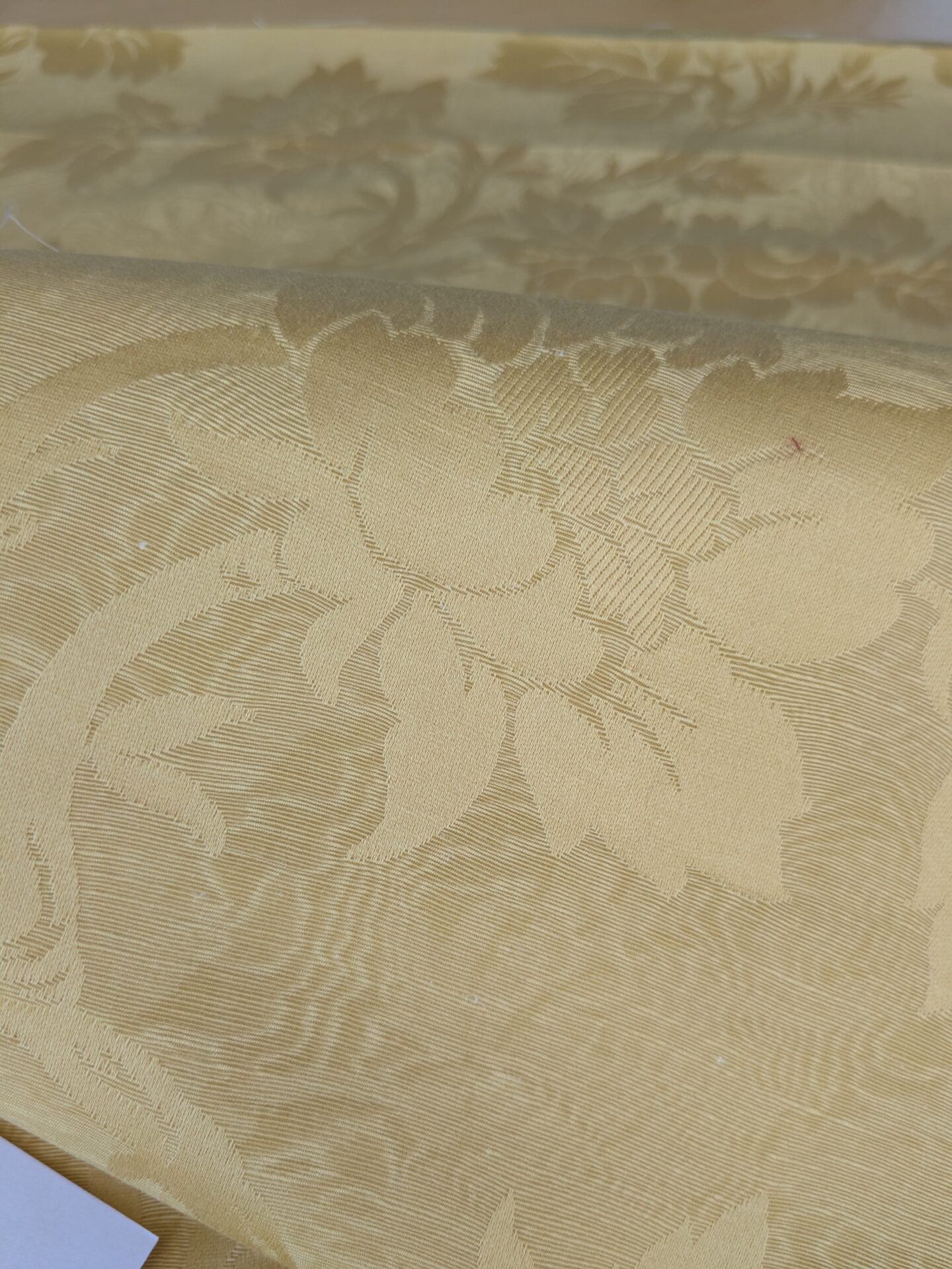 By yard Monceau Moire Linen Cotton Damask Historical Gold Yellow MSRP USD 458/y