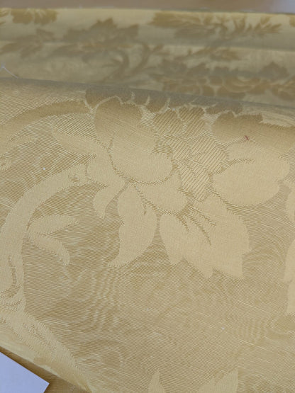 By yard Monceau Moire Linen Cotton Damask Historical Gold Yellow MSRP USD 458/y