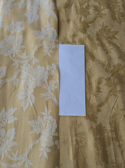 By yard Monceau Moire Linen Cotton Damask Historical Gold Yellow MSRP USD 458/y
