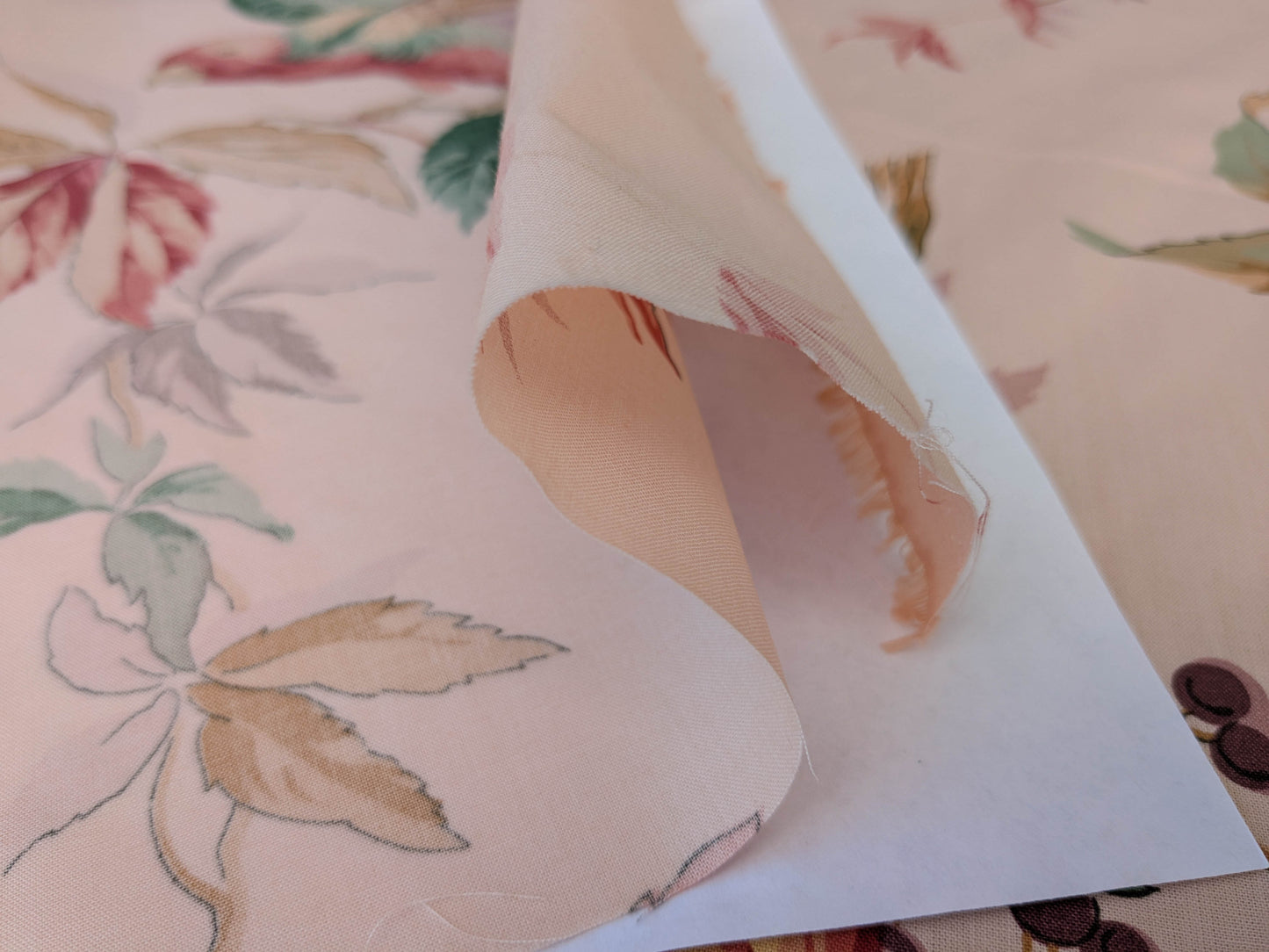 Summer Swallow Bird Flowers Chintz Print -  Pink Multi - By The Yard