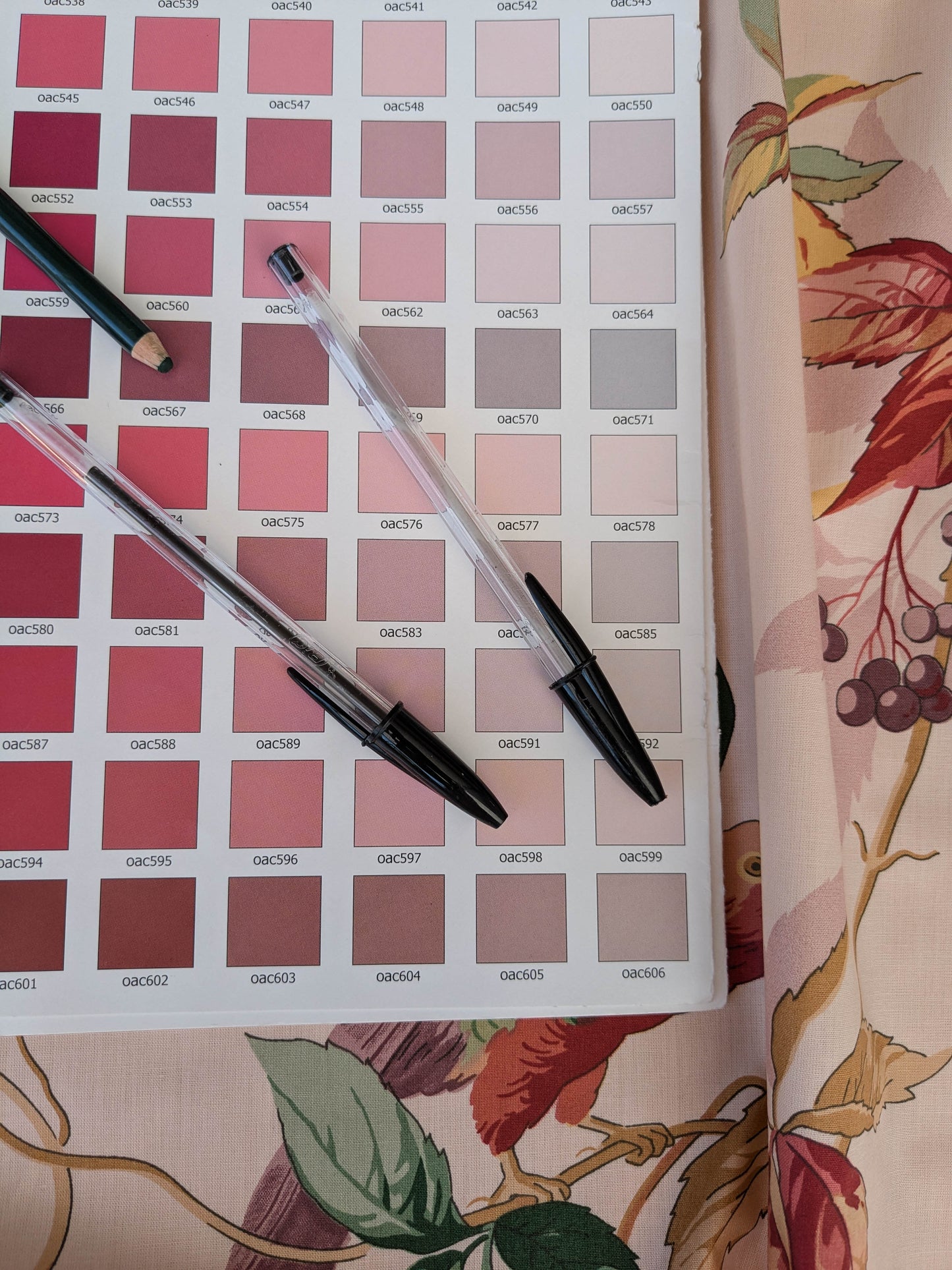 Summer Swallow Bird Flowers Chintz Print -  Pink Multi - By The Yard