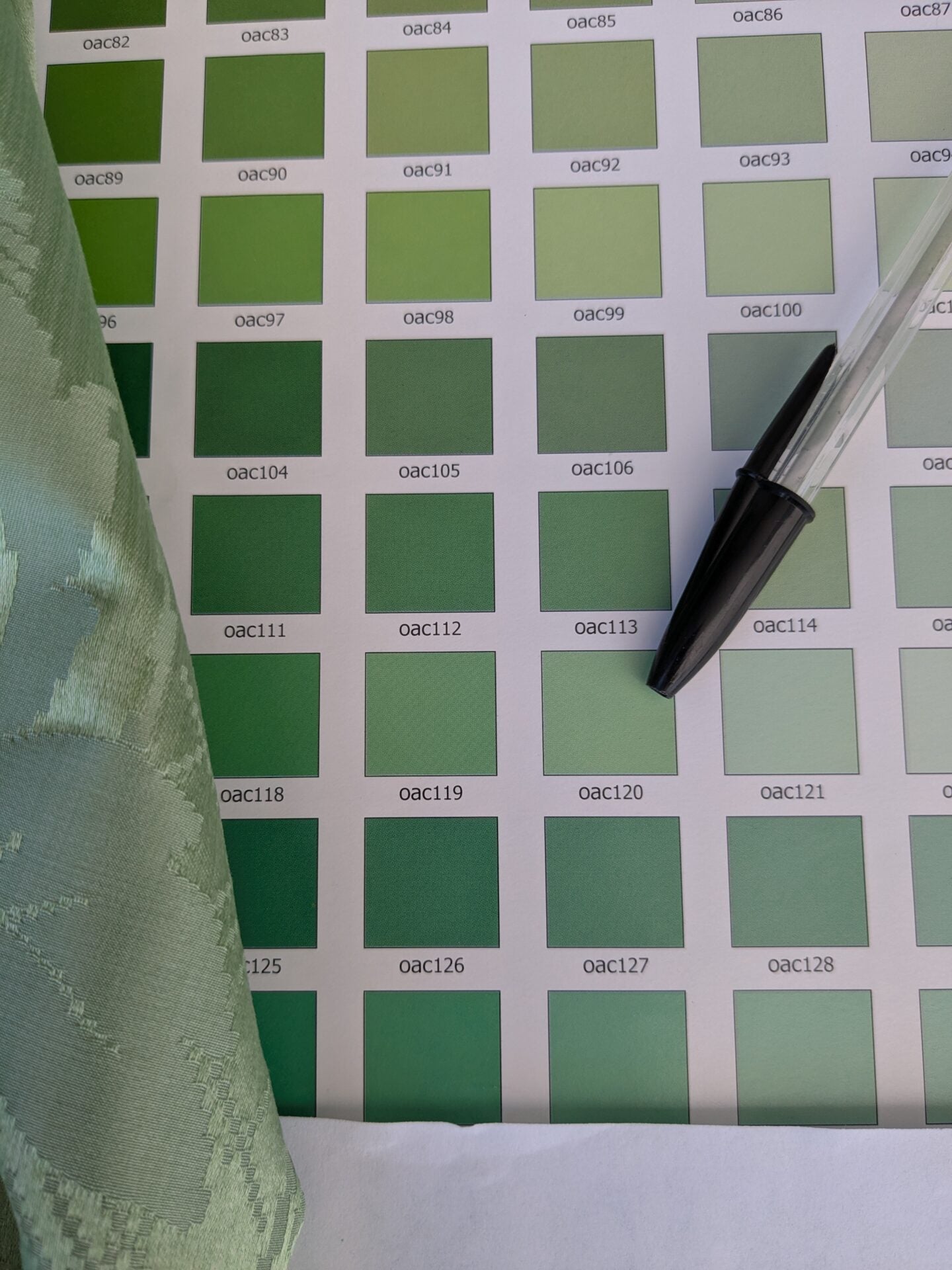 By yard Tuscany Acanthus Silk Damask Stripe Foliage Minty Green Aqua MSRP USD 356/yard