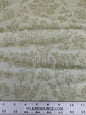 Windsor Castle Renaissance Resist Print Silk Damask Fabric - Sage Green on Celery - By The Yard