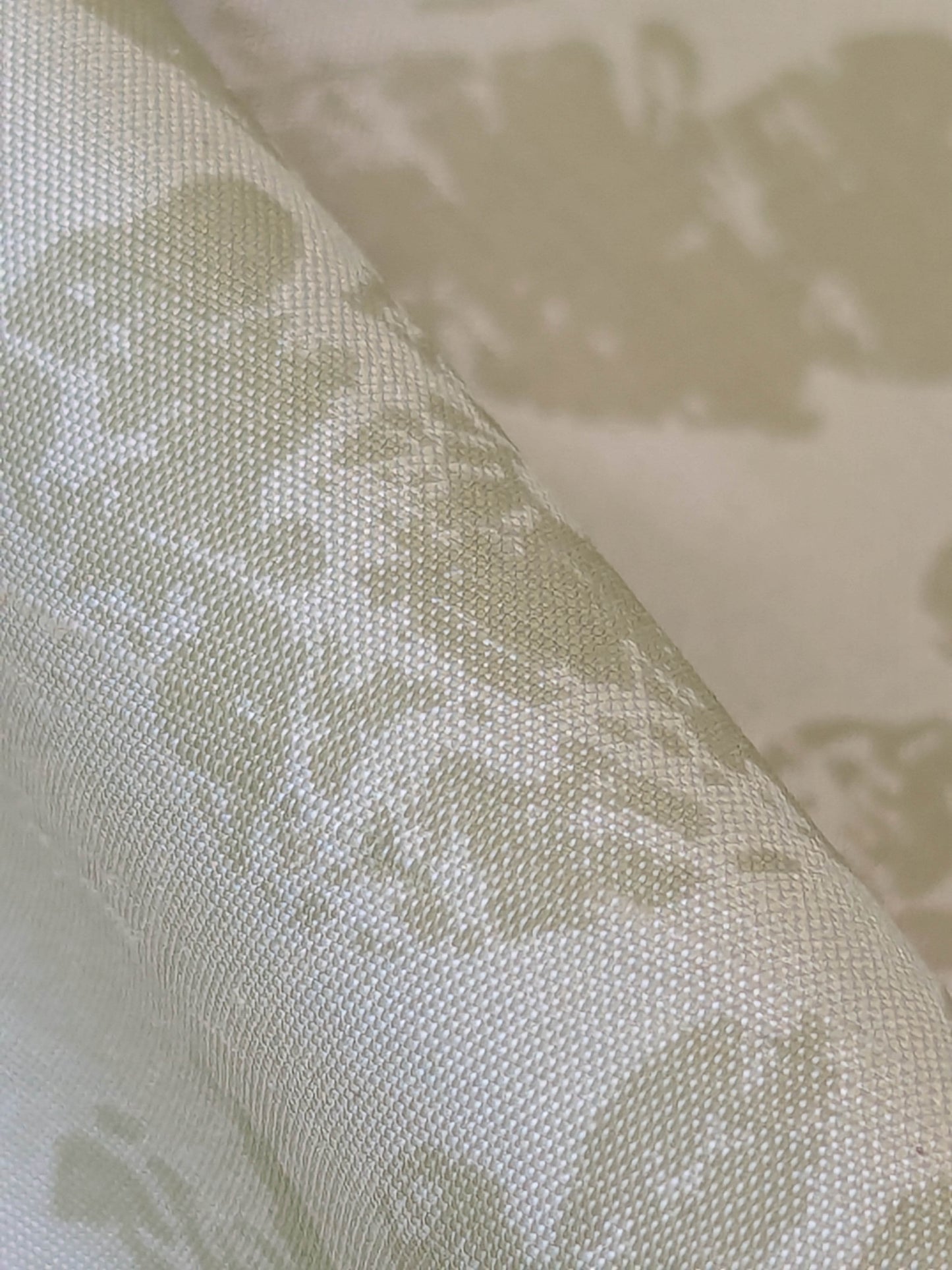 Windsor Castle Renaissance Resist Print Silk Damask - Sage Green on Celery - By The Yard