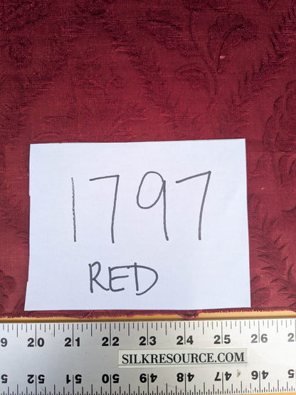By yard Walled Garden Linen Velvet Gauffrage Rose Peony Lily Tulip Renaissance Embossed Velvet Indian Red MSRP USD 898/Y