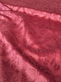 By yard Walled Garden Linen Velvet Gauffrage Rose Peony Lily Tulip Renaissance Embossed Velvet Indian Red MSRP USD 898/Y