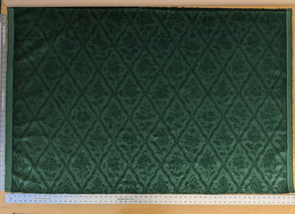 By yard Walled Garden Linen Velvet Gauffrage Renaissance Embossed Velvet Emerald Green MSRP USD 898/Y