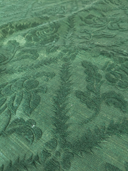 By yard Walled Garden Linen Velvet Gauffrage Renaissance Embossed Velvet Emerald Green MSRP USD 898/Y