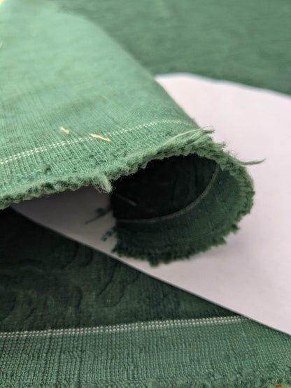 By yard Walled Garden Linen Velvet Gauffrage Renaissance Embossed Velvet Emerald Green MSRP USD 898/Y