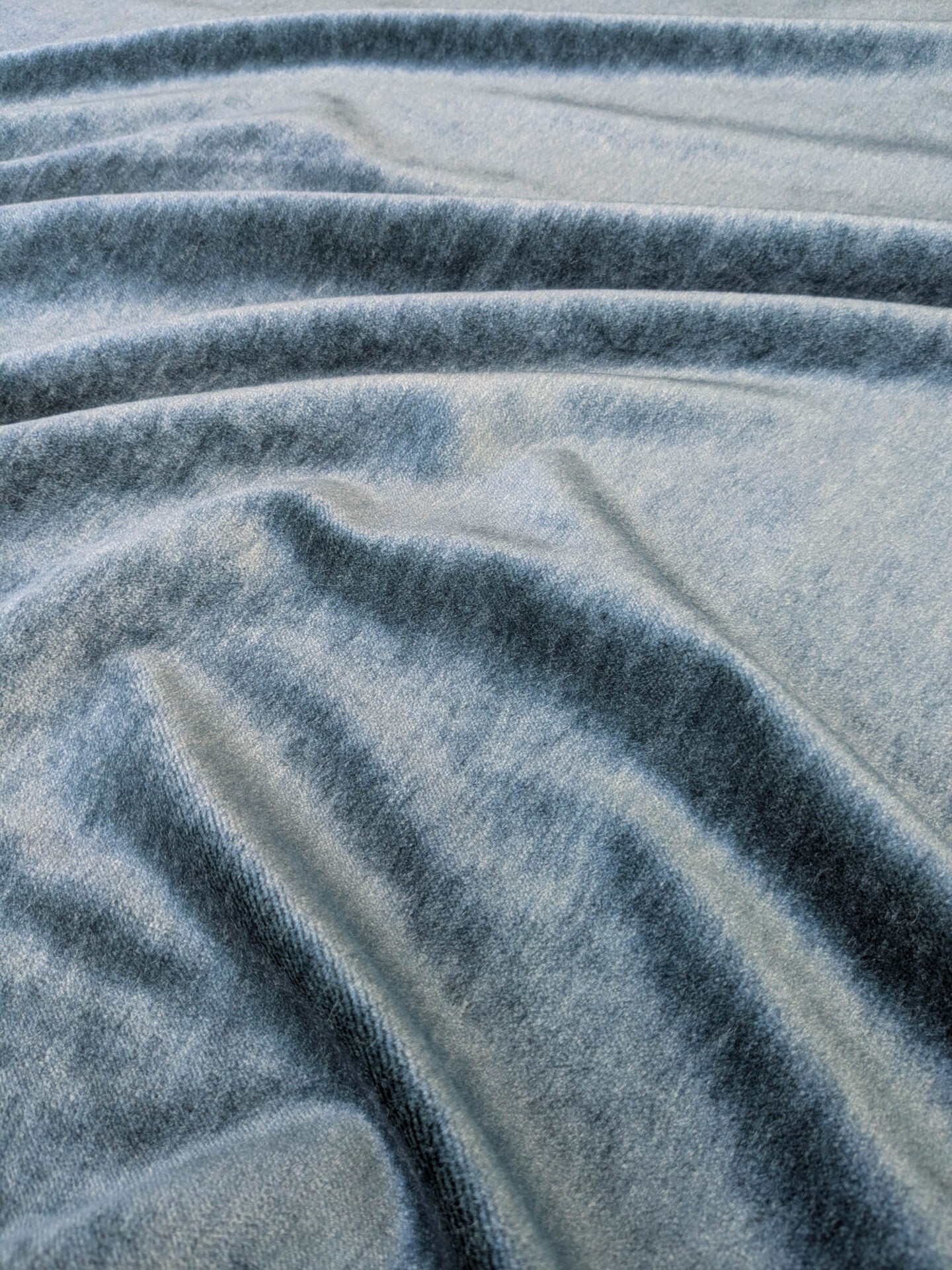 Hedy Silk and Mohair Ultimate Lux Velvet Hollywood Regency in Deep Blue Green Aquamarine MSRP USD $1000 +