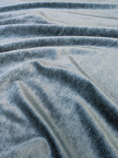 Hedy Silk and Mohair Ultimate Lux Velvet Hollywood Regency in Deep Blue Green Aquamarine MSRP USD $1000 +