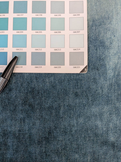 Hedy Silk and Mohair Ultimate Lux Velvet Hollywood Regency in Deep Blue Green Aquamarine MSRP USD $1000 +