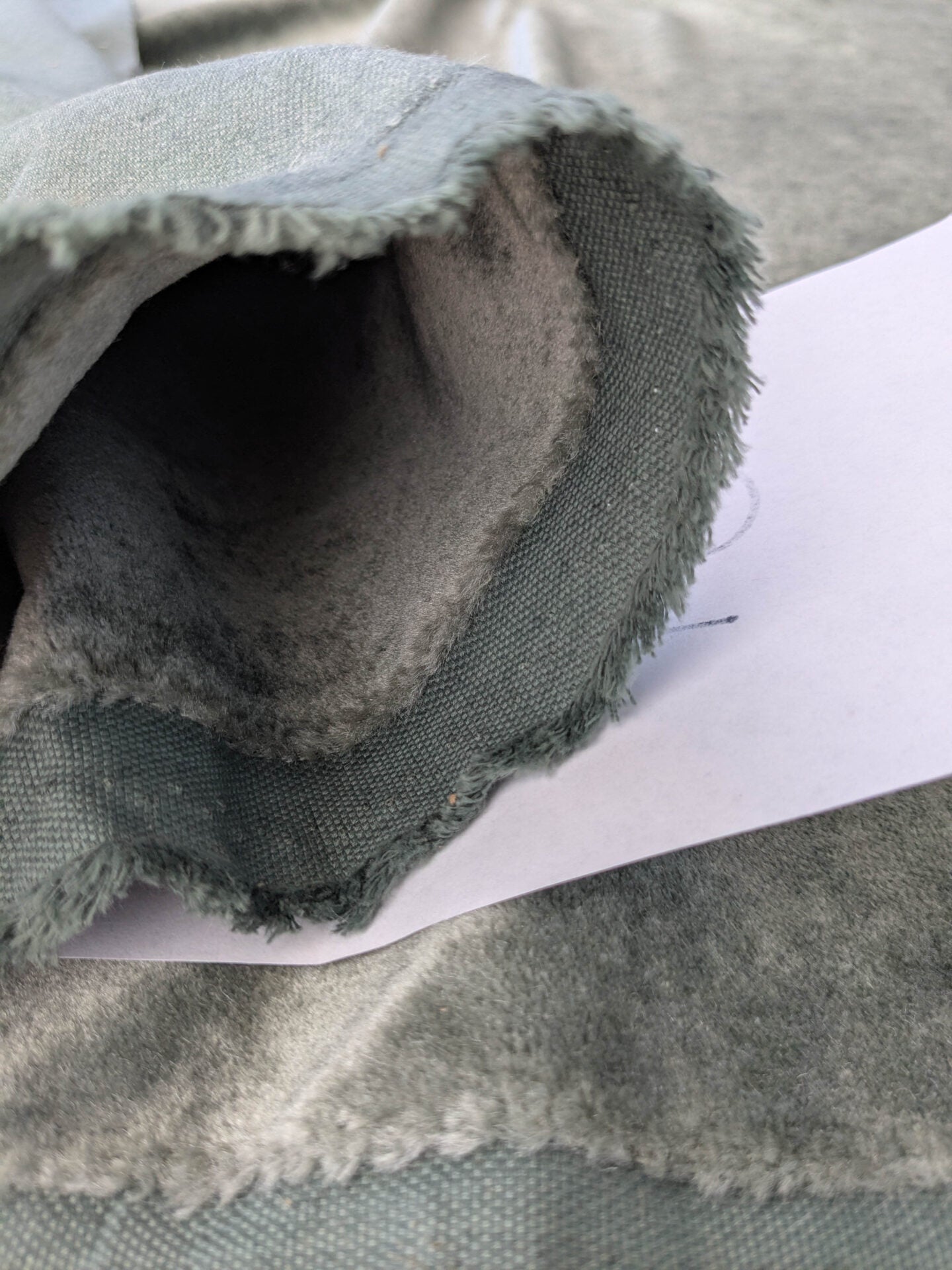 Hedy Silk and Mohair Ultimate Lux Velvet Hollywood Regency in Pale Green Silver Sage Grey MSRP USD 1000+