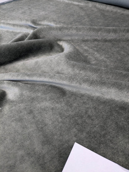 Hedy Silk and Mohair Ultimate Lux Velvet Hollywood Regency in Pale Green Silver Sage Grey MSRP USD 1000+