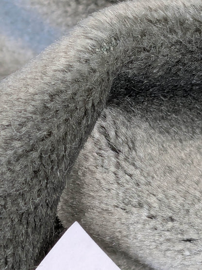 Hedy Silk and Mohair Ultimate Lux Velvet Hollywood Regency in Pale Green Silver Sage Grey MSRP USD 1000+