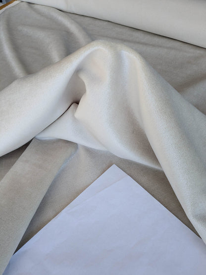 Hedy Silk and Mohair Ultimate Lux Velvet Hollywood Regency in Vanilla White MSRP USD $1000 +