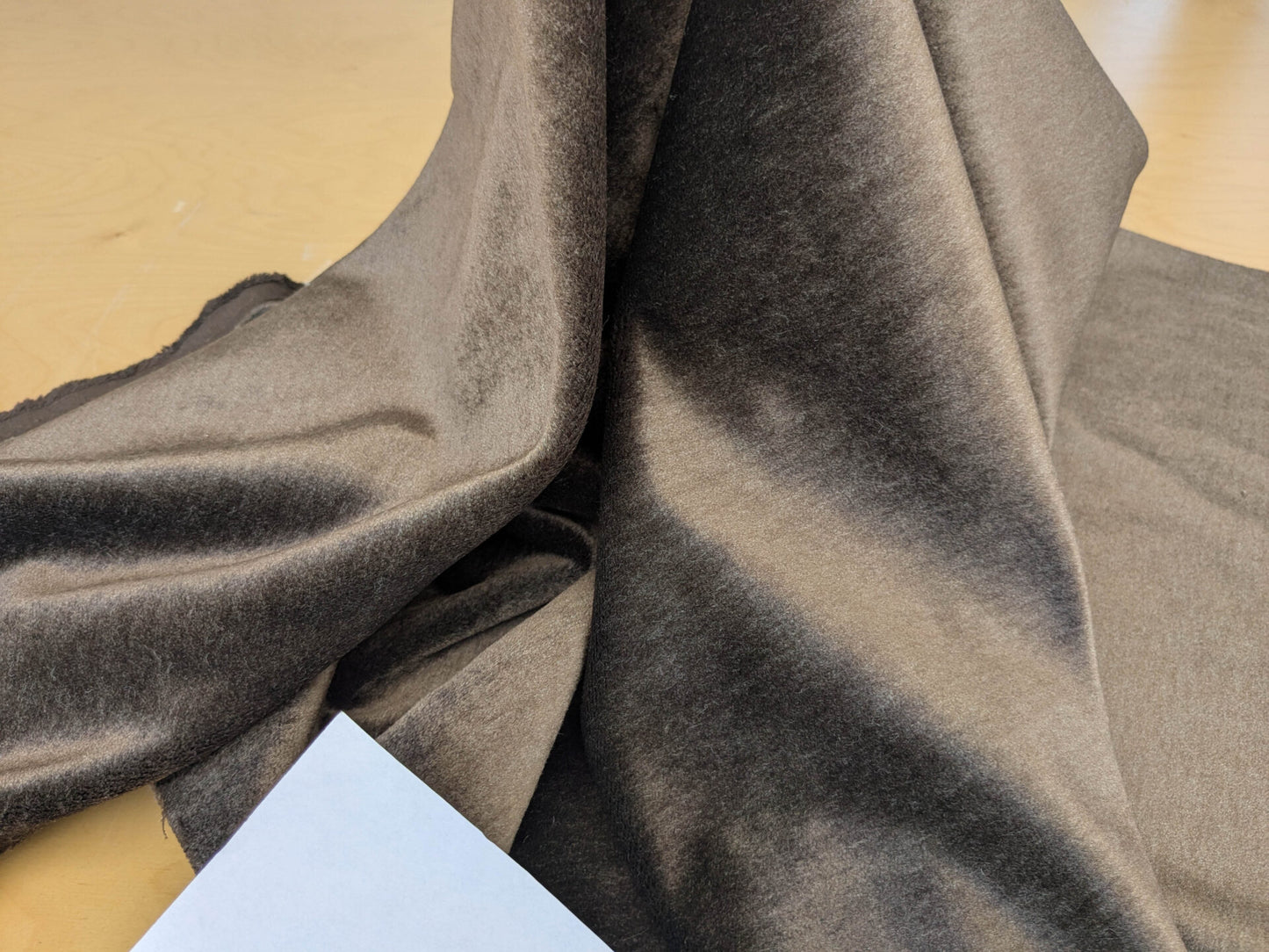 Hedy Silk and Mohair Ultimate Lux Velvet Hollywood Regency in Brown Mushroom MSRP $1000 + USD