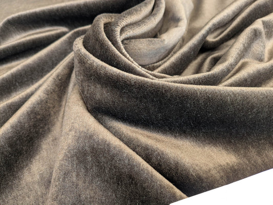 Hedy Silk and Mohair Ultimate Lux Velvet Hollywood Regency in Brown Mushroom MSRP $1000 + USD