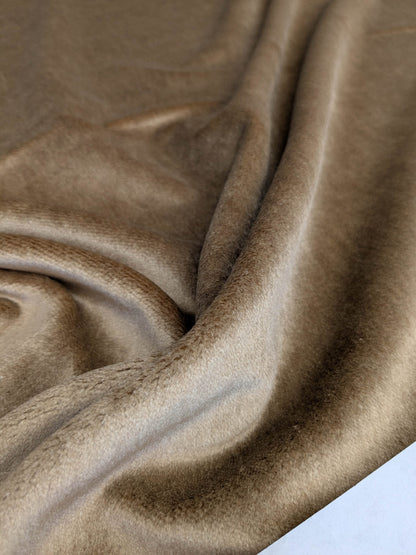 Hedy Silk and Mohair Ultimate Lux Velvet Hollywood Regency in Moleskin Honey MSRP $1000 + USD