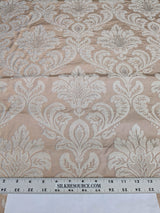 Lovelace Embroidery on Silk Faille Renaissance Damask Naked Peach Pink Exceptional Weight MSRP USD 413