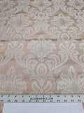 Lovelace Embroidery on Silk Faille Renaissance Damask Naked Peach Pink MSRP USD 413