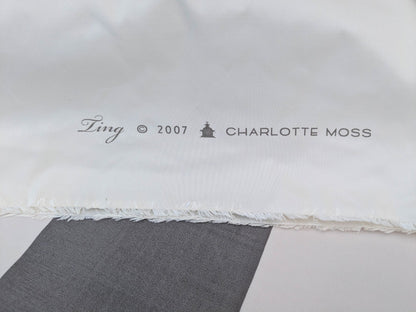 BY Yard Brunschwig &amp; Fils Charlotte Moss "Ting" Silk Taffeta Black White Pavilion Print