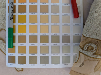 Scalamandre Sikandra Crewel Sheer Ivory Multi Wool Hand Crewel Old World Weavers MSRP USD 770/Y width 39 inches (Narrow)