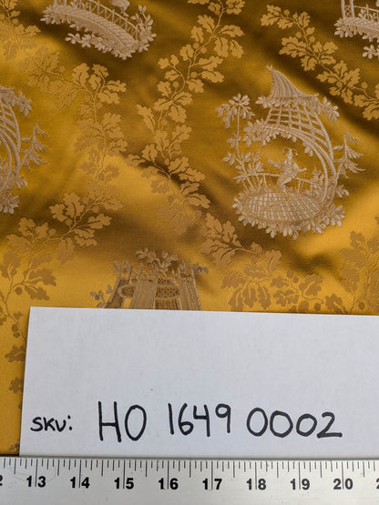 by yard Scalamandre Tassinari &amp; Chatel Pillement Or Gold Yellow Chinoiserie Scenic Figurative MSRP USD 1080/y