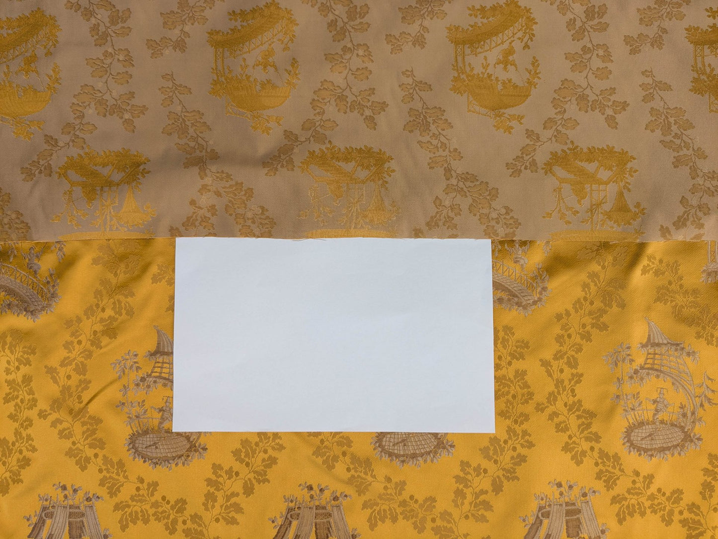 by yard Scalamandre Tassinari &amp; Chatel Pillement Or Gold Yellow Chinoiserie Scenic Figurative MSRP USD 1080/y