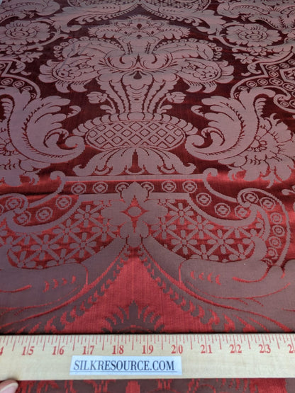 Scalamandre Murat Red Gold Orange Renaissance Old World Weavers Traditional Damask MSRP USD 310/y