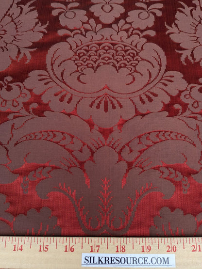 Scalamandre Murat Red Gold Orange Renaissance Old World Weavers Traditional Damask MSRP USD 310/y