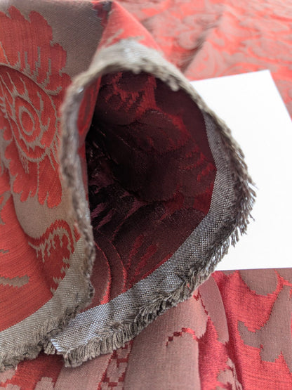 Scalamandre Murat Red Gold Orange Renaissance Old World Weavers Traditional Damask MSRP USD 310/y