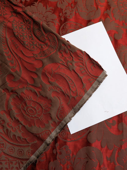 Scalamandre Murat Red Gold Orange Renaissance Old World Weavers Traditional Damask MSRP USD 310/y