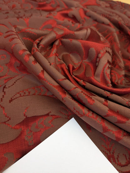 Scalamandre Murat Red Gold Orange Renaissance Old World Weavers Traditional Damask MSRP USD 310/y