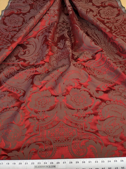 Scalamandre Murat Red Gold Orange Renaissance Old World Weavers Traditional Damask MSRP USD 310/y